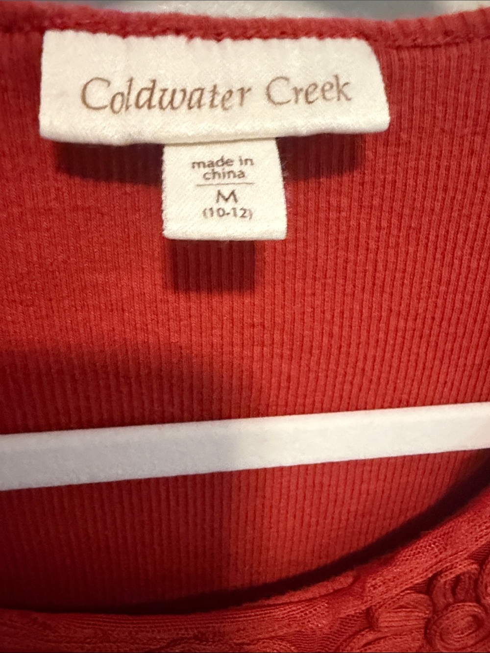Coldwater Creek Women's Rust 100% Cotton Shirt with Detail